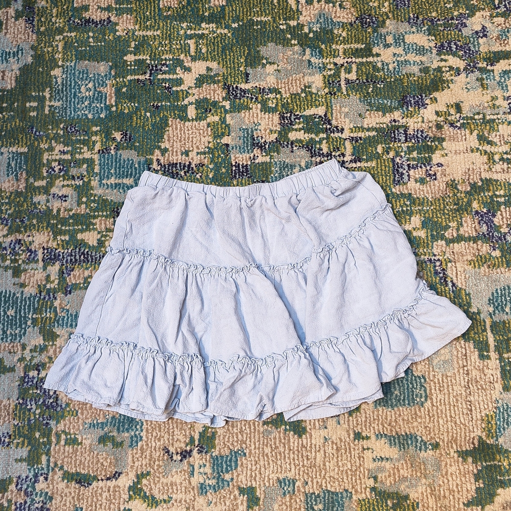 Princess Polly Light Blue Ruffle Skirt